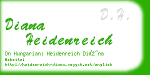 diana heidenreich business card